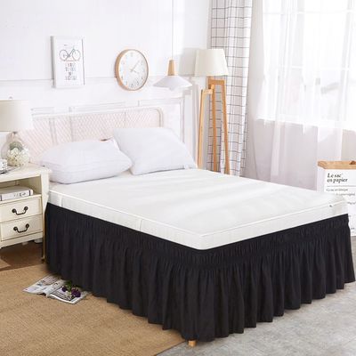 Experimenta el máximo confort con esta falda de cama de color sólido de tejido para el hogar para todas las estaciones