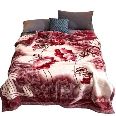 Comodidad de invierno espesa manta de raschel super suave doble capa para el tejido doméstico
