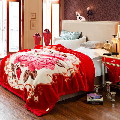 Comodidad de invierno espesa manta de raschel super suave doble capa para el tejido doméstico