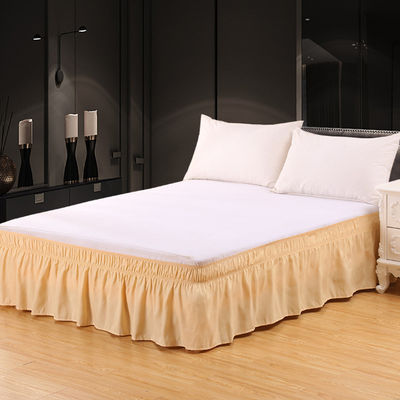 Experimenta el máximo confort con esta falda de cama de color sólido de tejido para el hogar para todas las estaciones