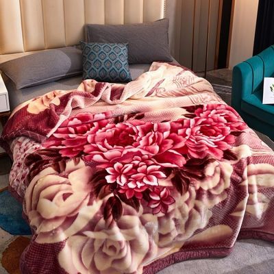 Comodidad de invierno espesa manta de raschel super suave doble capa para el tejido doméstico