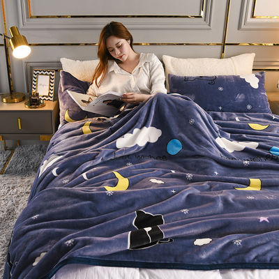 300g de color sólido poliéster Polar Fleece lanzar manta para el hogar de promoción personalizada