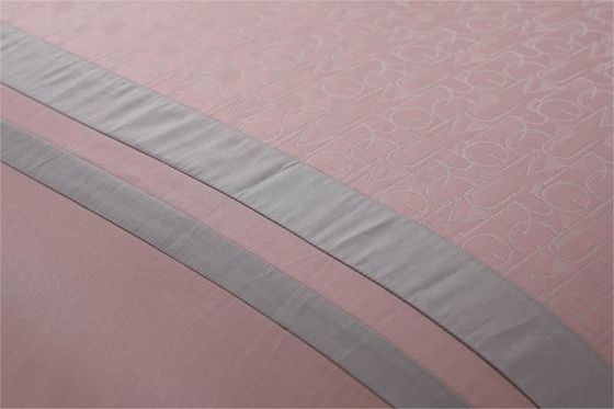 Color personalizado Tejido 300tc 100% de algodón puro Set de ropa de cama para hotel de lujo y familia