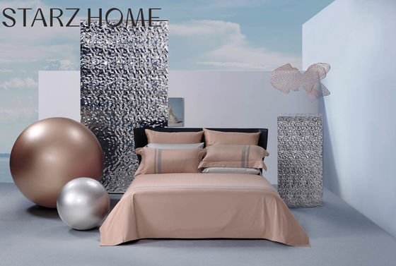 Tejido 100% de algodón 4 piezas ropa de cama ropa de cama con edredón y cubierta de cama