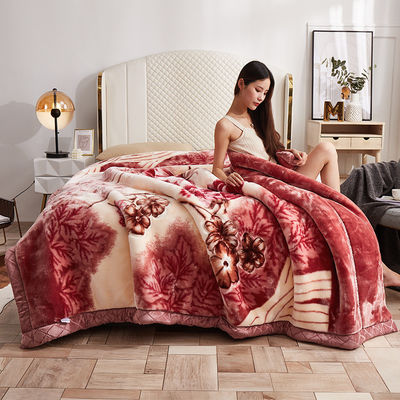 Muchos tipos gruesa de doble capa súper suave de coral de peluche de la cubierta de la boda 180 * 220CM