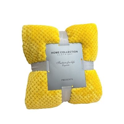 Regalo 3pcs cantidad de poliéster reciclado de piña comprobar manta de franela con espesado