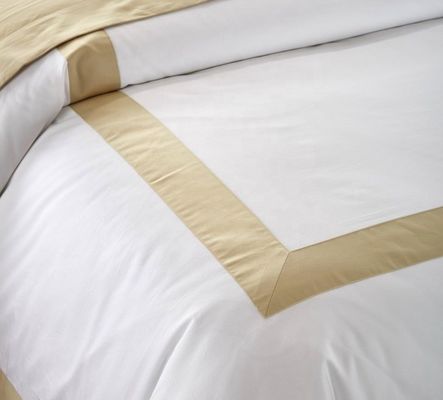 Star Hotel Plain White Luxury Comforter Quilt Cover Set de ropa de cama hecha de tejido de algodón