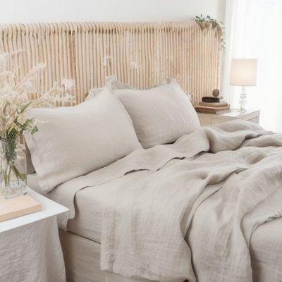 Tejido de terciopelo de la talla de la reina para ropa de cama de lino orgánico