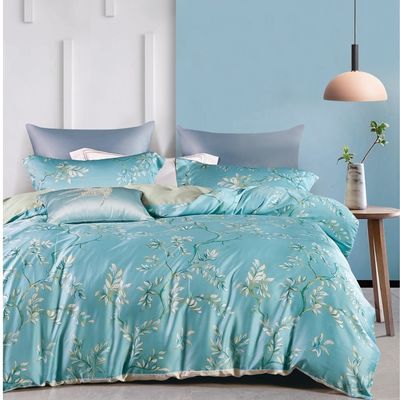Color personalizado 4 pcs de lujo de poliéster de tela plana suave de diseño de hotel ropa de cama para cama de rey
