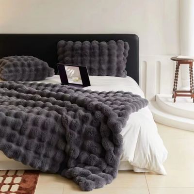 Estilo moderno de lana personalizada Impreso 3D de fotos Impresión digital manta para el hogar