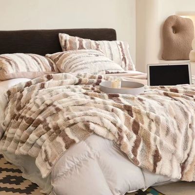 Estilo moderno de lana personalizada Impreso 3D de fotos Impresión digital manta para el hogar