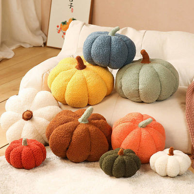 20 cm de color sólido almohadas decorativas en forma de calabaza cojín con relleno de microfibra
