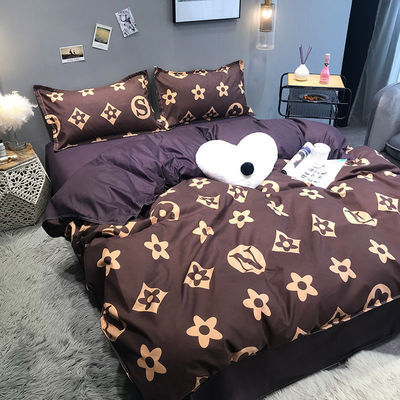 Estilo moderno, ropa de cama de tamaño queen o king con cubierta de edredón de poliéster y funda de almohada