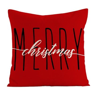 Impresión diagonal de la almohadilla de Navidad personalizada almohada de lino y tapa del cojín de la almohada