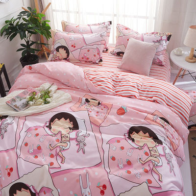 Estilo moderno, ropa de cama de tamaño queen o king con cubierta de edredón de poliéster y funda de almohada