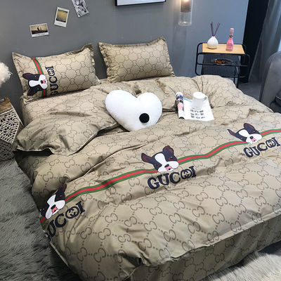 Estilo moderno, ropa de cama de tamaño queen o king con cubierta de edredón de poliéster y funda de almohada