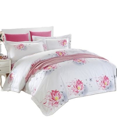 300tc estilo étnico chino Impreso de cuatro piezas de ropa de cama de algodón para el hotel popular