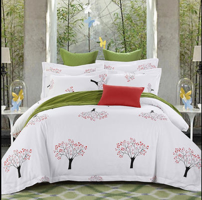 300tc estilo étnico chino Impreso de cuatro piezas de ropa de cama de algodón para el hotel popular