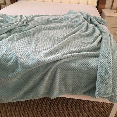 Cubierta de franela sólida cuadrada personalizada para todas las temporadas 300GSM Coral Fleece Sofá Cubierta de lanzamiento
