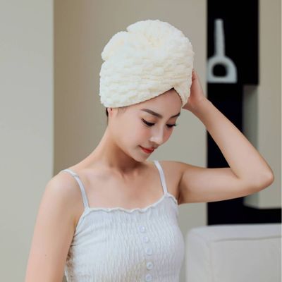 Toalla de secador de cabello de microfibra para secado rápido y cuidado del cabello después de la ducha