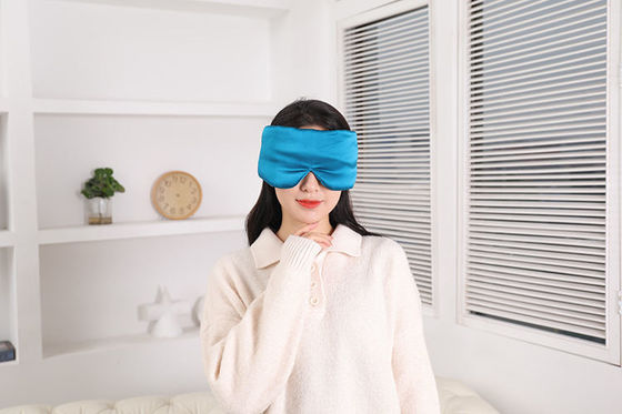 Casa personalizada 100% hecha a mano de seda de morera máscaras de ojos de lujo de sueño máscara de ojos de negro