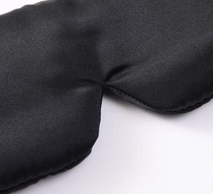 Casa personalizada 100% hecha a mano de seda de morera máscaras de ojos de lujo de sueño máscara de ojos de negro