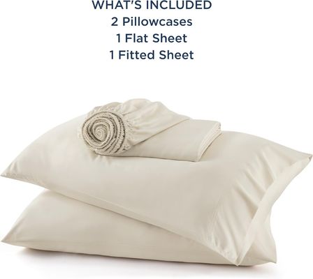 Lámina de cama de bambú de tamaño king de 4 piezas para dormir cómodamente