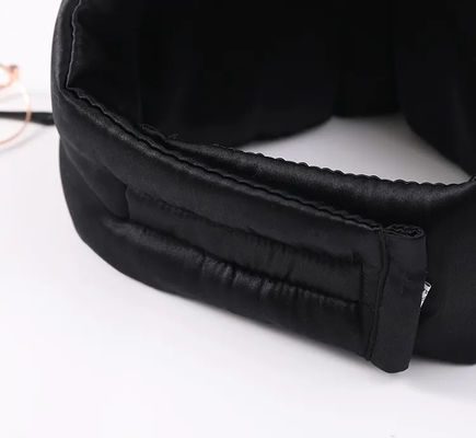 Casa personalizada 100% hecha a mano de seda de morera máscaras de ojos de lujo de sueño máscara de ojos de negro