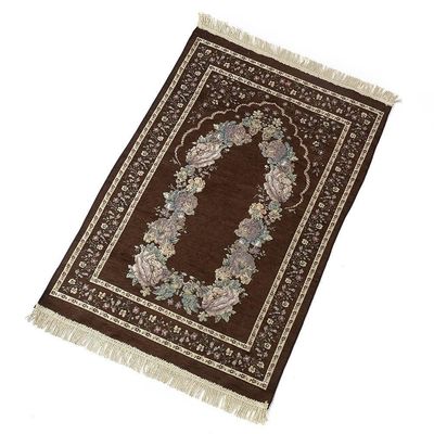 Alturas de la pila de peluche Abstracto patrón de hilo de algodón bordado Islamismo musulmán Islam Mat de oración