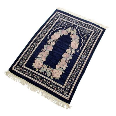 Alturas de la pila de peluche Abstracto patrón de hilo de algodón bordado Islamismo musulmán Islam Mat de oración