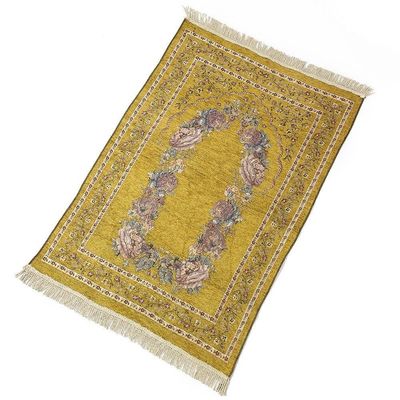 Alturas de la pila de peluche Abstracto patrón de hilo de algodón bordado Islamismo musulmán Islam Mat de oración