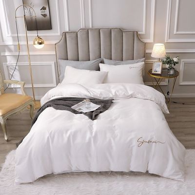 Confeccionado 60s Long Staple Cotton suave lujo Set de cubierta de edredón Confort Set ropa de cama