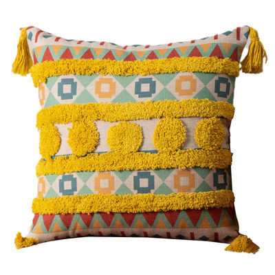 Cubierta de cojín de mosaico de patrón bohemio para fundas decorativas