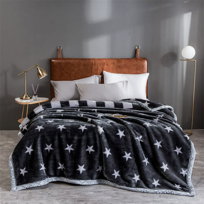 Jacquard tejido de coral lana Raschel manta para invierno de peluche espesado cama de cobertura de siesta