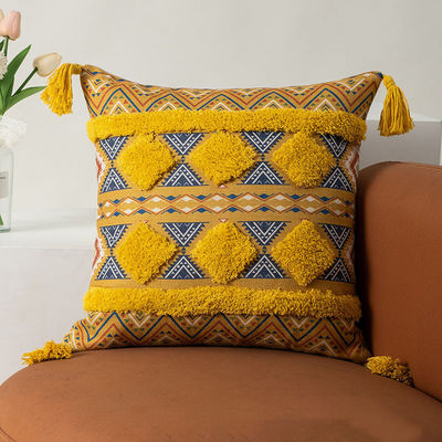 Cubierta de cojín de mosaico de patrón bohemio para fundas decorativas