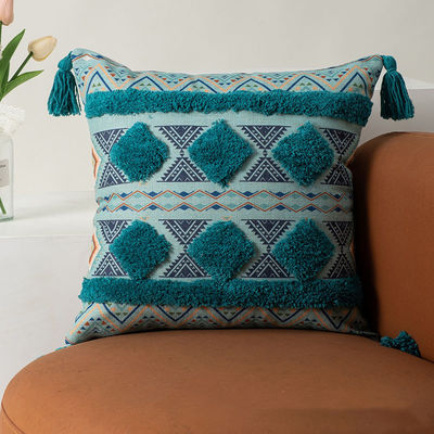 Cubierta de cojín de mosaico de patrón bohemio para fundas decorativas