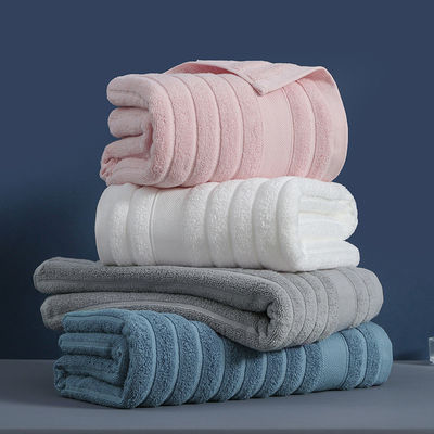 Toalla de baño de algodón 100% gruesa con logotipo bordado