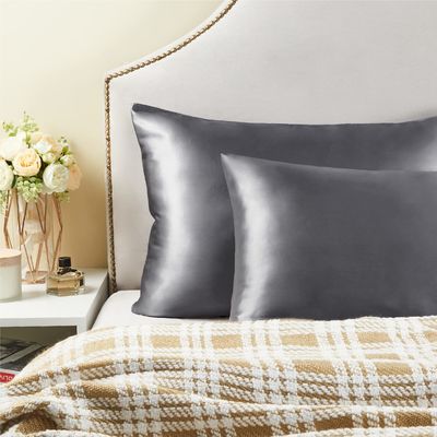 Impresión digital reactiva Satin Silk Cushion Set de 2 para el cabello y la piel súper suave