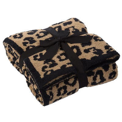 Paño personalizado de la manta patrón de impresión de leopardo Impresión acogedora mano sentir suave lanzar la manta