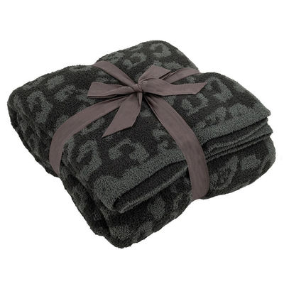 Paño personalizado de la manta patrón de impresión de leopardo Impresión acogedora mano sentir suave lanzar la manta