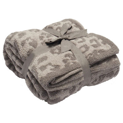Paño personalizado de la manta patrón de impresión de leopardo Impresión acogedora mano sentir suave lanzar la manta