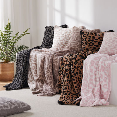 Aplicación para el hogar Comodidad Trenzada Cubierta de tiro con leopardo cebra Impresión en 22 colores