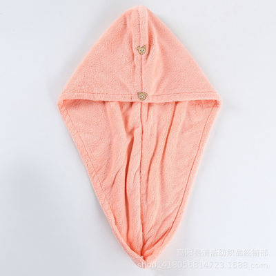 Mujeres Coral Fleece sombrero para el cabello seco sombrero de ducha absorbente seco rápido con toalla espesa
