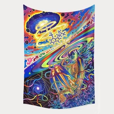 Impresión en 3D Tapices de setas Trippy Hippie Psicodélico Arte Abstracto Tapices para colgar en la pared