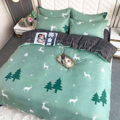 100% de lujo hotel cama de cama conjunto con 2pcs funda de almohada no desechable y personalizado