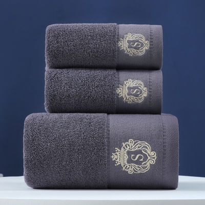 Logotipo personalizado con bordado de toalla de algodón puro y suave y absorbente