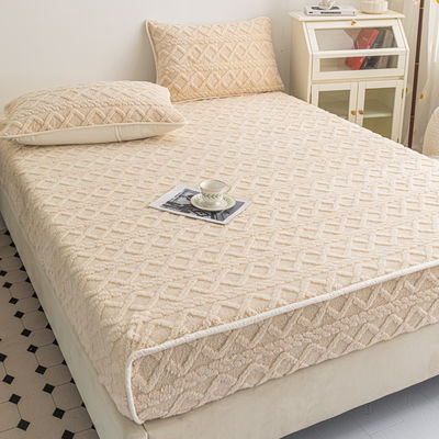Se puede lavar en lavadora, la ropa de cama de invierno, el protector de cama de terciopelo, la cubierta del colchón.