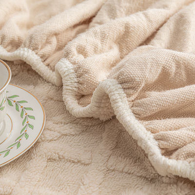 Se puede lavar en lavadora, la ropa de cama de invierno, el protector de cama de terciopelo, la cubierta del colchón.