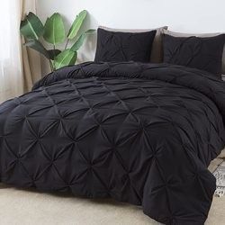 Popularidad Stock 90GSM 3 piezas Pintuck Cover Soft Microfiber Set de ropa de cama de toda la temporada Con cierre de cremallera personalizado