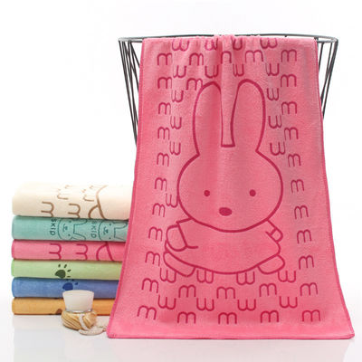 Color personalizado de microfibra de dibujos animados cabeza de conejo suave absorvente espesante toalla facial